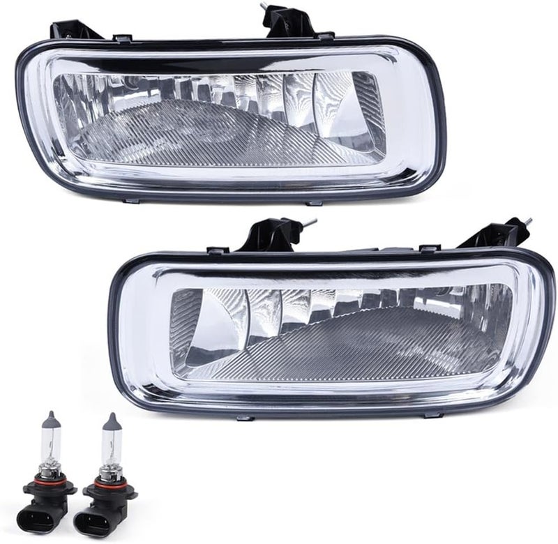 DOTCOM Front Fog Lights Lamps Fit For 2004 2005 2006 Ford F150/Lincoln Mark LT 2006 Driver and Passenger side, 5L3Z15200A 5L3Z15201A Clear Lens Driving Fog Lamp - Image 1